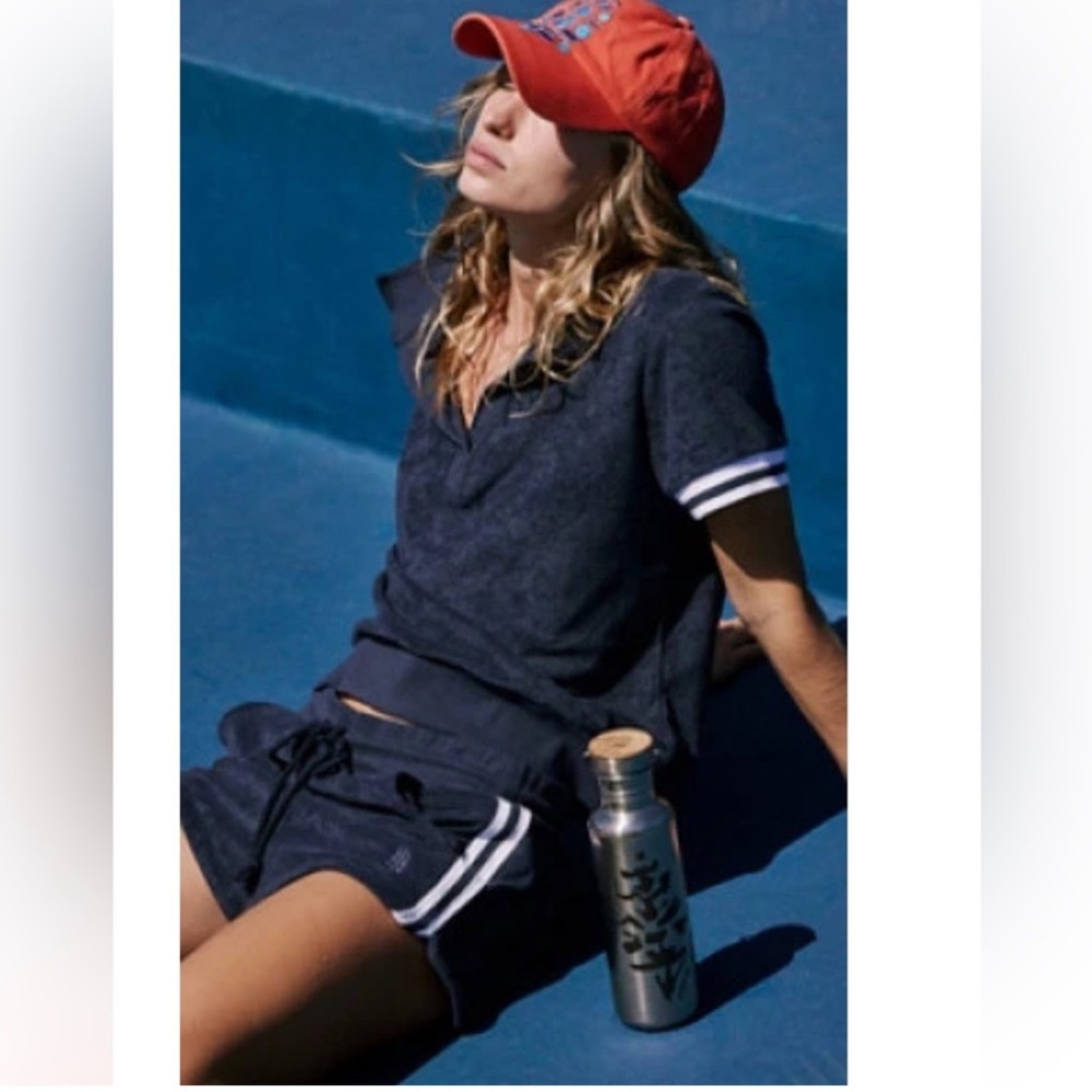 FP Movement by Free People Navy Polo Top and Shorts